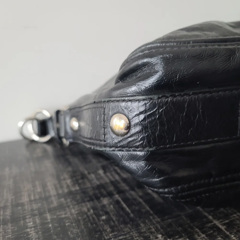 Coach Zoe Black Leather Hobo Shoulder Bag #F15478 - Picture 12 of 14